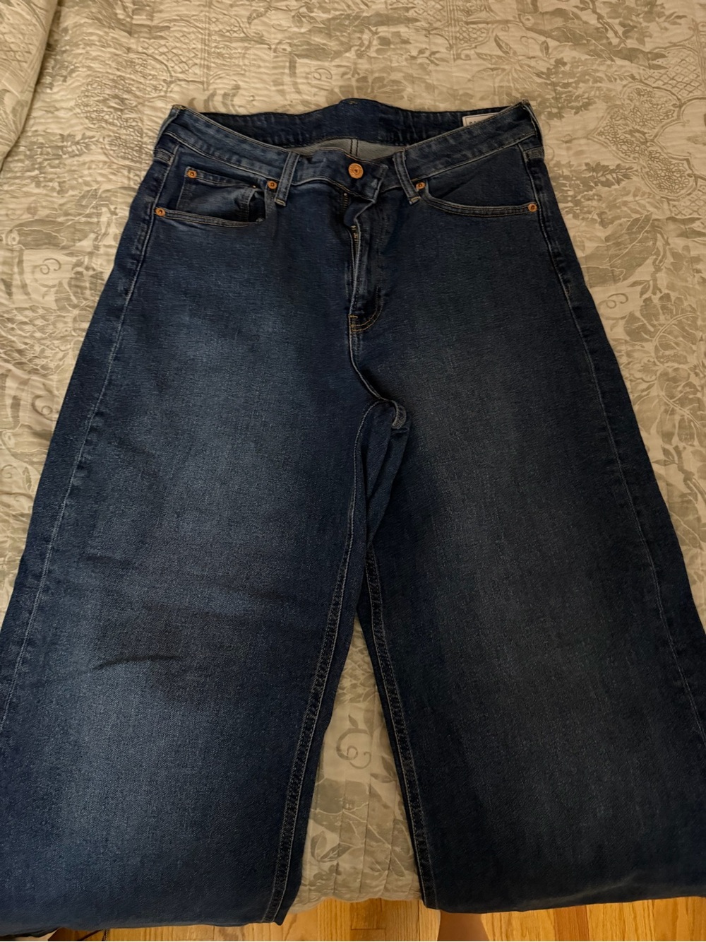 GAP CURVY HIGH STRIDE Women’s Dark Blue wide-Leg Jeans